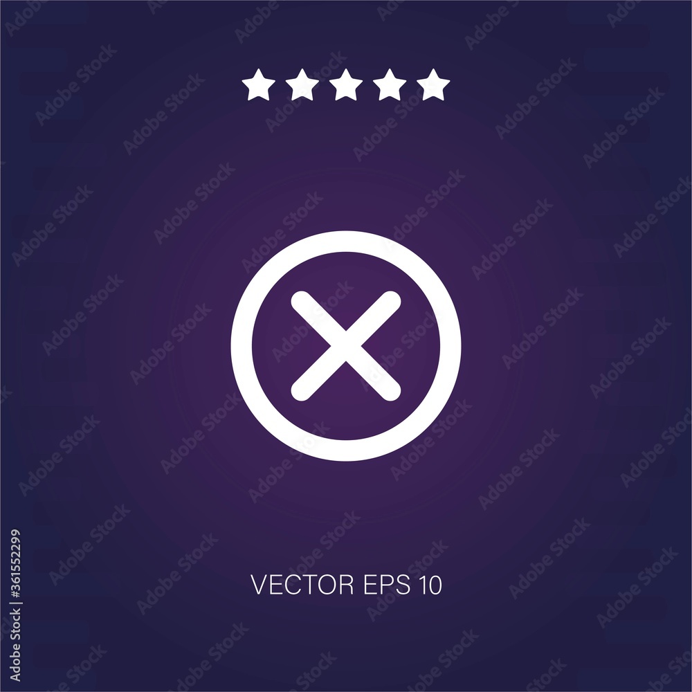 Obraz premium Cancel vector icon