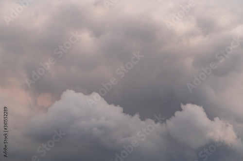 sky background of gray atmospheric clouds © Сергей Черкашин