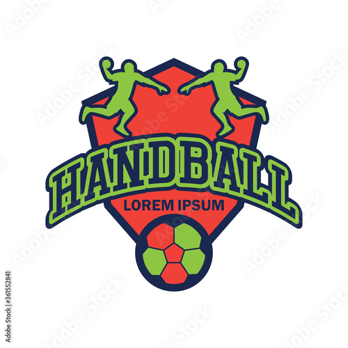handball logo with text space for your slogan tag line, vector illustration