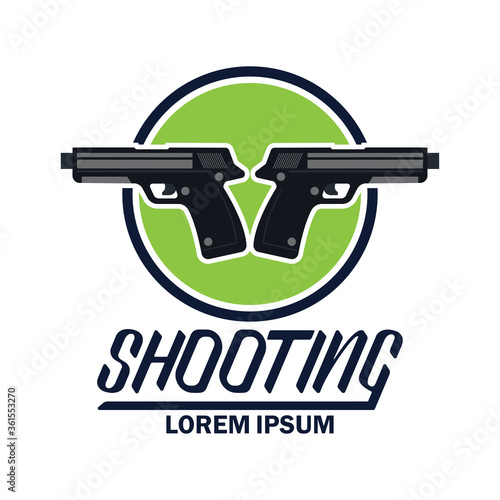 shooting logo with text space for your slogan tag line, vector illustration