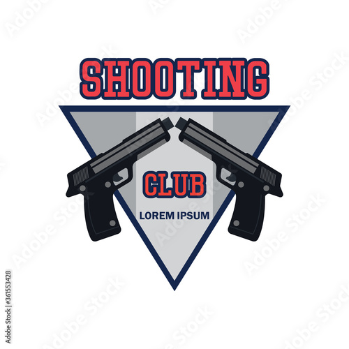 shooting logo with text space for your slogan tag line, vector illustration