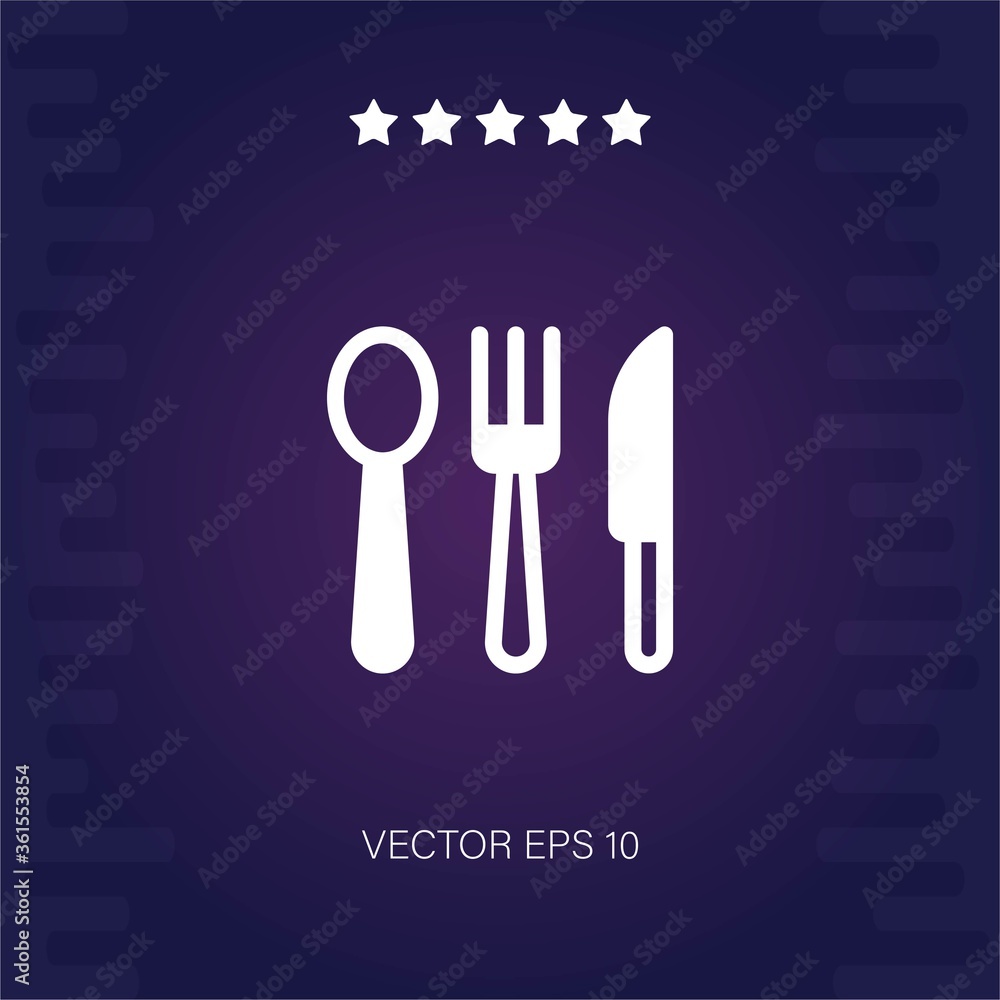 Fototapeta premium cutlery vector icon