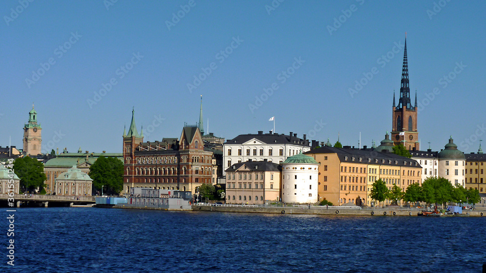 Sweden, Stockholm, view of the city and its palaces