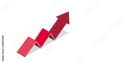 icona, freccia, andamento, economia