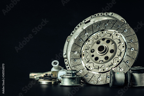 Wallpaper Mural Car break disc on black background close up Torontodigital.ca