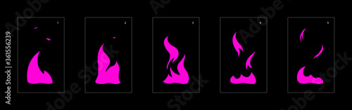 Poison explosion effect. Explosion Animation effect. Animation Sprite sheet for games, cartoon or animation. vector style animation effect 1336.