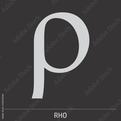 Rho greek letter icon