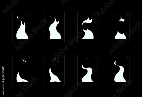 Explosion Smoke effect. Explosion Animation effect. Animation Sprite sheet for games, cartoon or animation. vector style animation effect 1337.