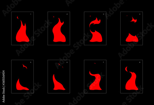 Fire explosion effect. Explosion Animation effect. Animation Sprite sheet for games, cartoon or animation. vector style animation effect 13040.