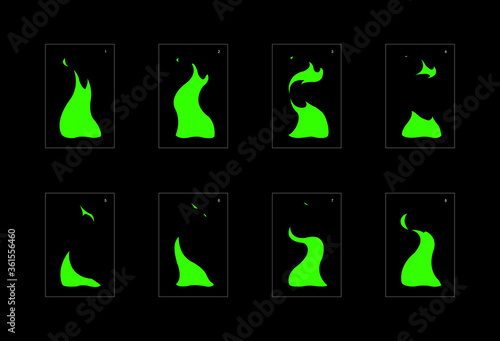 liquid explosion effect. Explosion Animation effect. Animation Sprite sheet for games, cartoon or animation. vector style animation effect 1341.