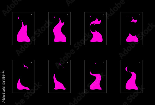 Poison explosion effect. Explosion Animation effect. Animation Sprite sheet for games, cartoon or animation. vector style animation effect 1342.