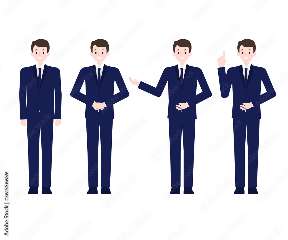 A male office worker in a suit and smiling
A male office worker in a suit and smiling
