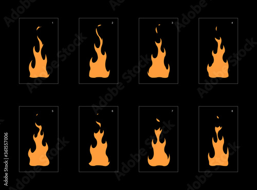 Dust explosion effect. Explosion animation effect. Animation sprite sheet for games, cartoon or animation. vector style animation effect 1345.