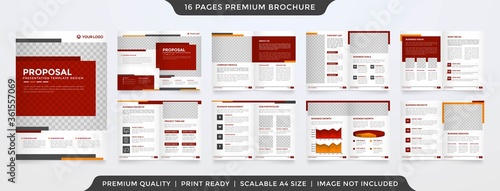 business brochure template layout design with simple style and modern concept use for business proposal and business catalog