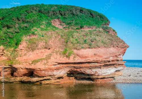 red color cliff photo