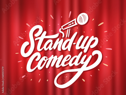 Stand-up comedy. Vector background.