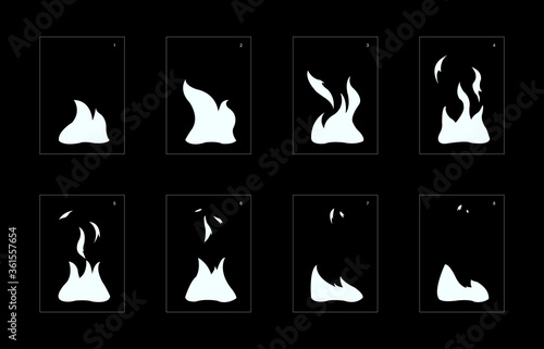 Explosion Smoke effect. Explosion Animation effect. Animation Sprite sheet for games, cartoon or animation. vector style animation effect 1349.