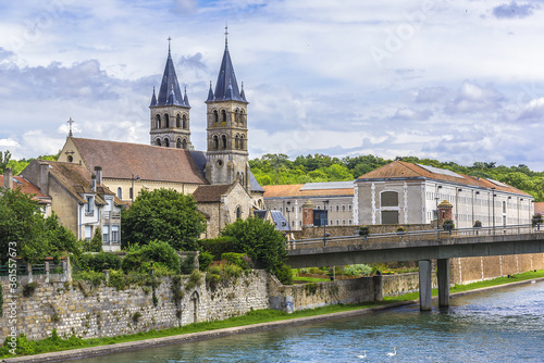 Collegiate Church of Notre-Dame (founded between 1016 and 1031) in Melun. Melun - commune in Seine-et-Marne department in Ile-de-France region, France. photo