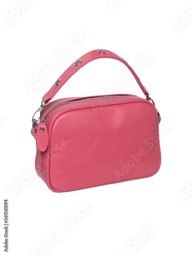 Pink backpack bag with handle