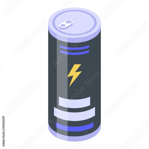 Deadline energy drink icon. Isometric of deadline energy drink vector icon for web design isolated on white background