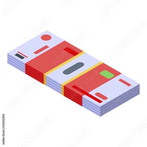 Trade war money pack icon. Isometric of trade war money pack vector icon for web design isolated on white background