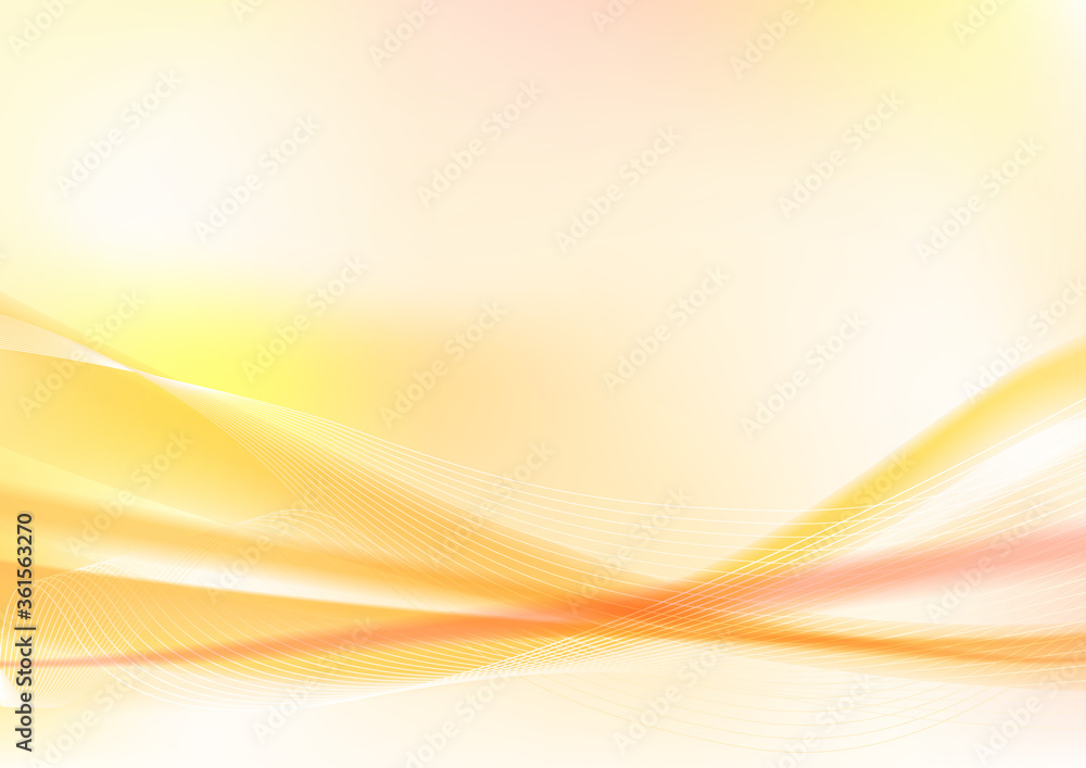 オレンジ色の幾何学模様抽象背景波形素材 Stock Vector Adobe Stock