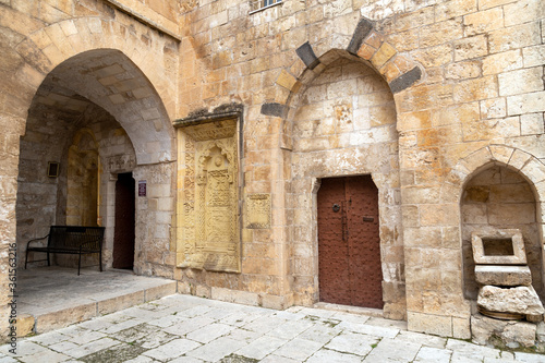 Mor Behnam  Kirklar  church in Mardin  Turkey. Detail of the church.