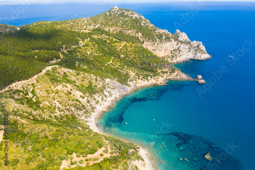 aerial view of the marine coast of Monte Argentario in the Tuscan Maremma © Massimo