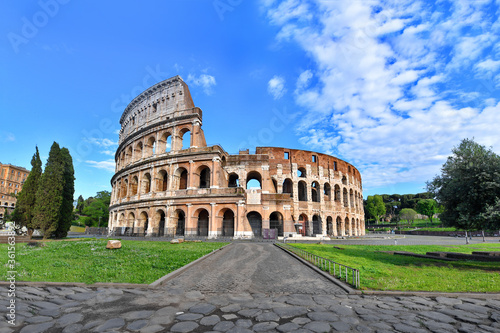 Colosseum in a spring clear day