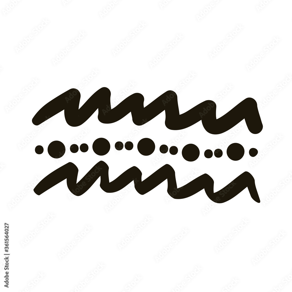 waves and points creative design with brush stroke silhouette style waves and points creative design with brush stroke silhouette style