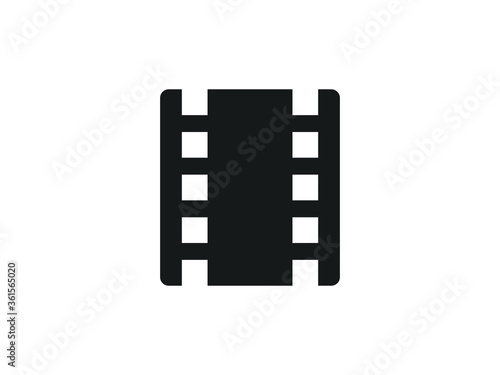 Film icon. Vector film tape illustration. 