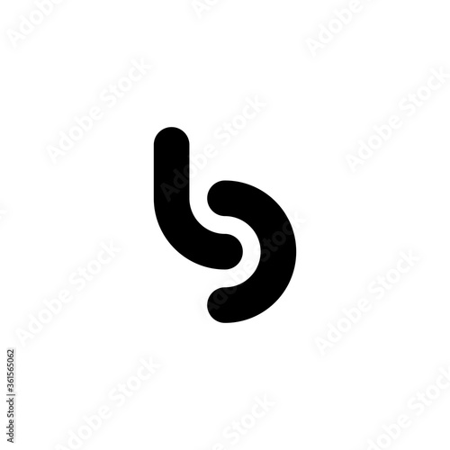 Black letter LD initial logo icon © giftography
