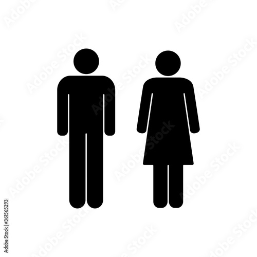 Man and woman sign vector icon in flat style