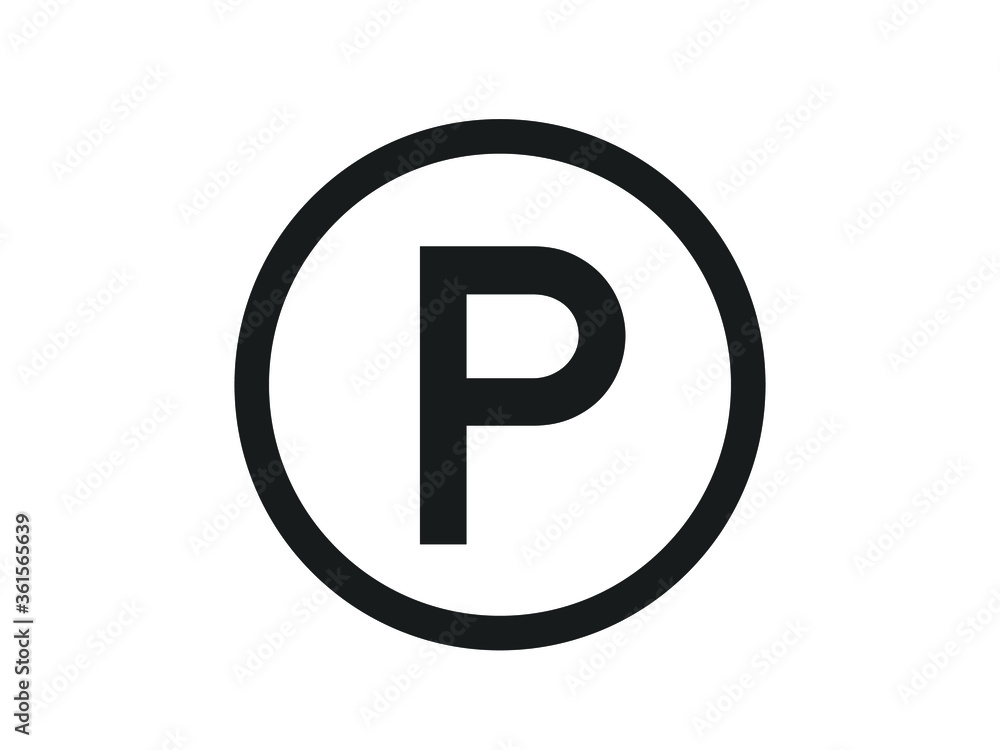 Parking sign in circle. Vector parking sign design. Parking sign in circle. Vector parking sign design.