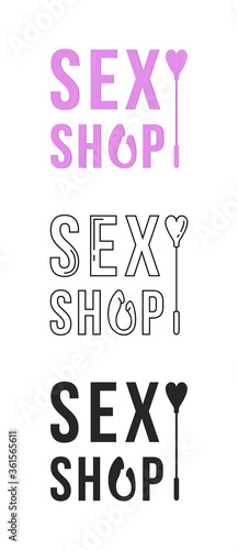 Vector illustration of sex toy on a white background. Symbol of the red item for relaxes, sex, and wellness. Template for a sex shop or erotic site.