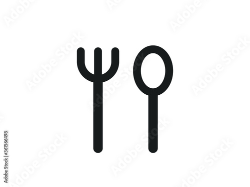 Fork and spoon icon. Restaurant icon. Fork and spoon simple vector design. 