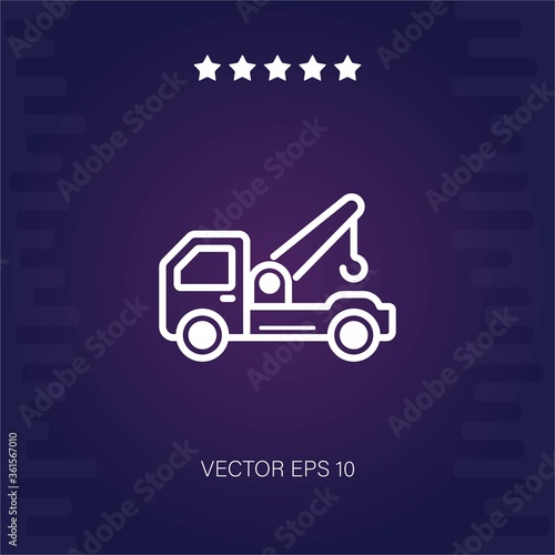 tow truck vector icon