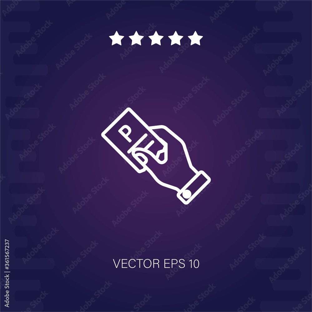 parking ticket vector icon parking ticket vector icon