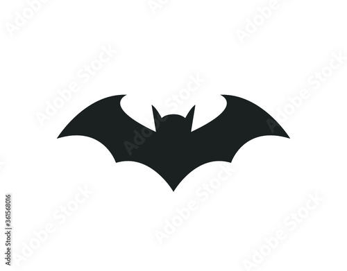Bat icon. Halloween bat vector illustration. 