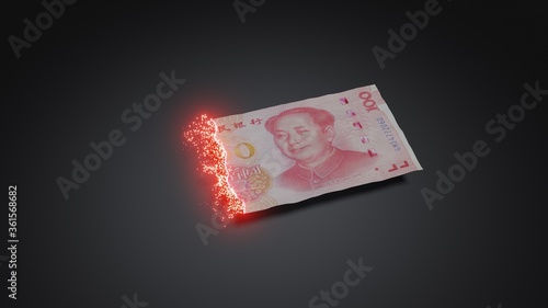 Euro Dollar Yuan RMB dissolve, Trade war