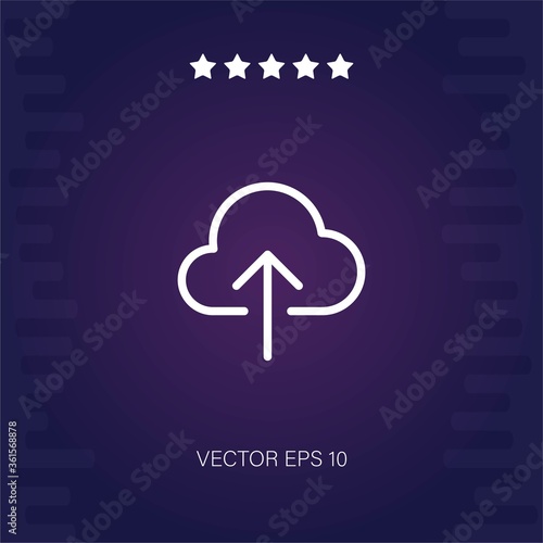 computing cloud vector icon