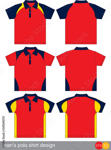 Hand drawn of man's polo shirt , vector illustration