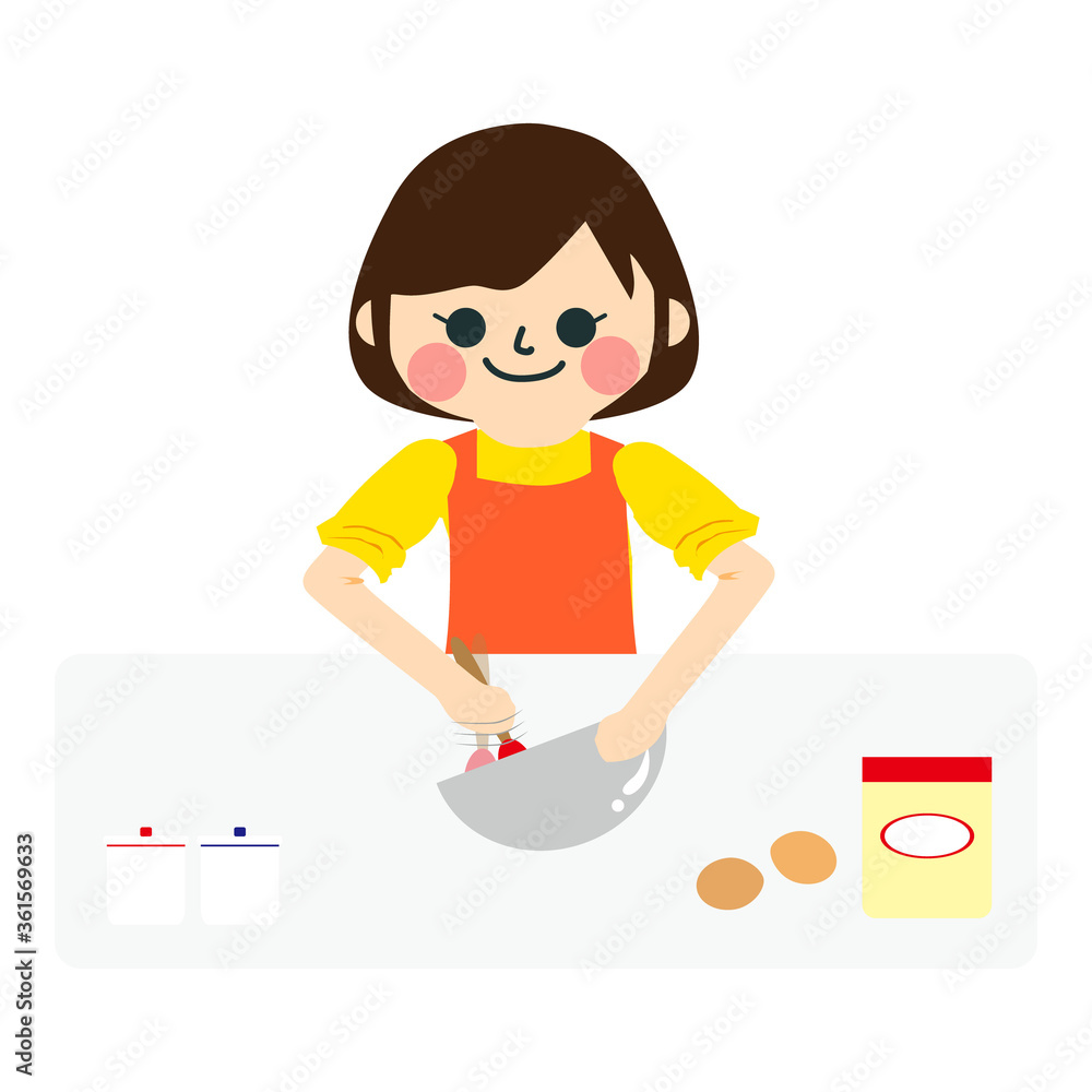 家事をする女性 家事をする女性