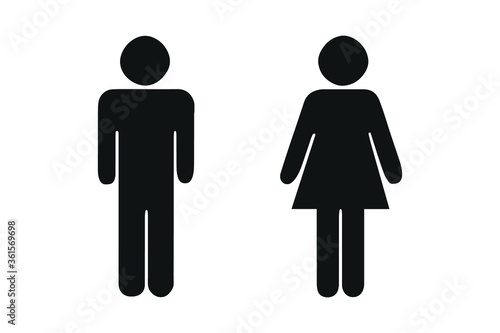 male and female  icon . Flat design.