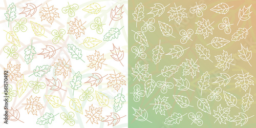 Seamless pattern with colorful autumn leaves. Vector illustration.