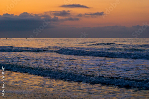 Sunrise on a beach in Benicassim, Costa azahar