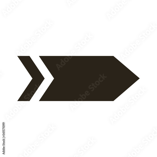 arrow right direction silhouette style icon