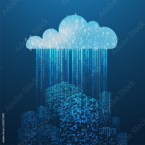 Abstract futuristic smart city