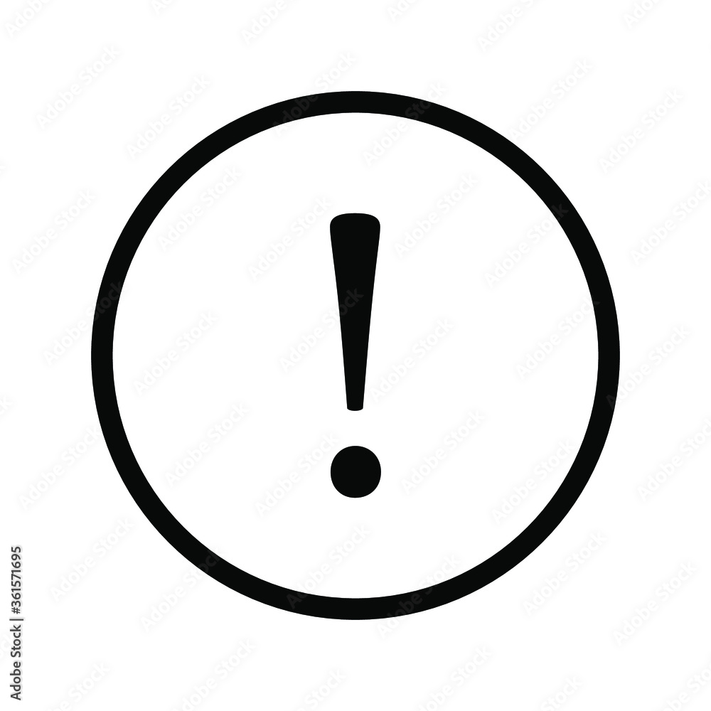 Exclamation Icon in trendy flat style isolated on white background. for your web site design, logo, app, UI. Vector illustration, EPS10. Exclamation Icon in trendy flat style isolated on white background. for your web site design, logo, app, UI. Vector illustration, EPS10.