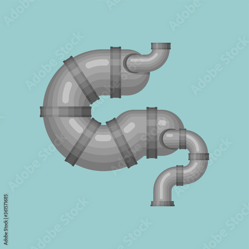 Metal stomach and intestines. Robotic internal organ. Cyborg organs. Robot gut